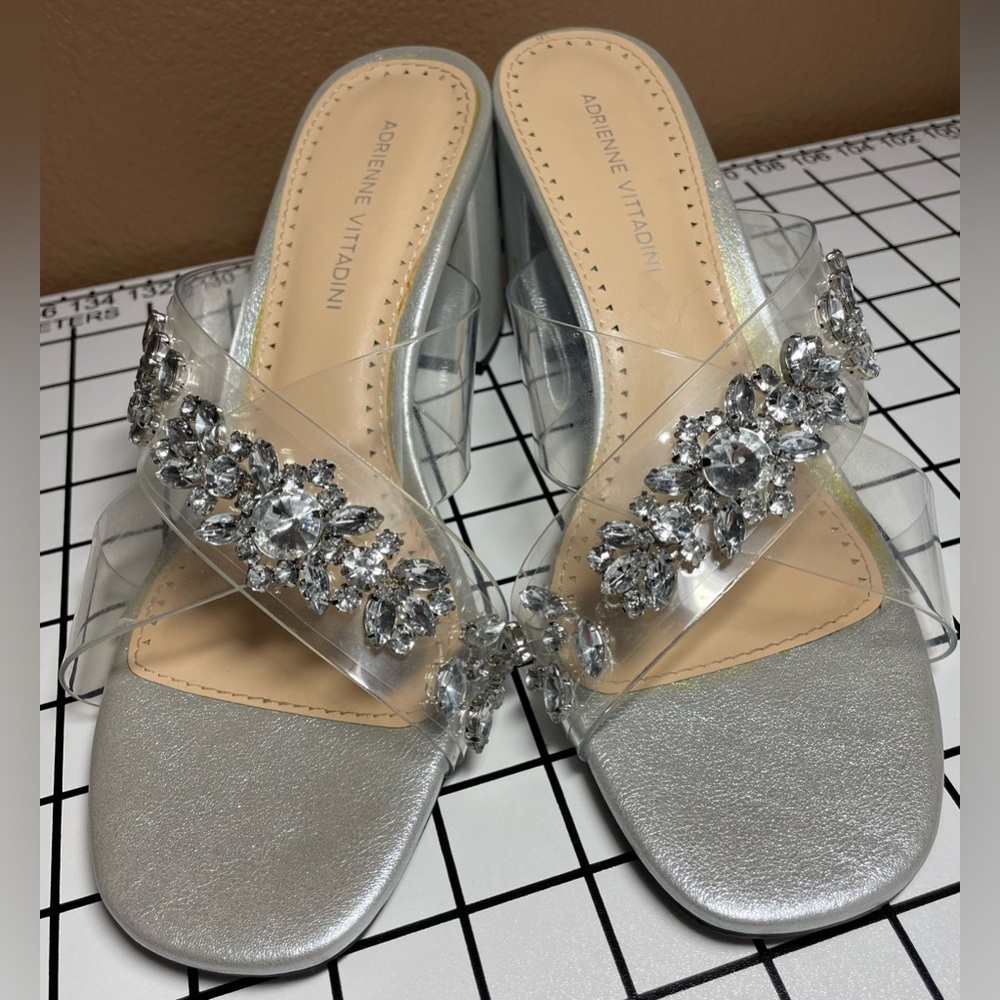Adrienne Vittadini Sandal-8.5 Silver